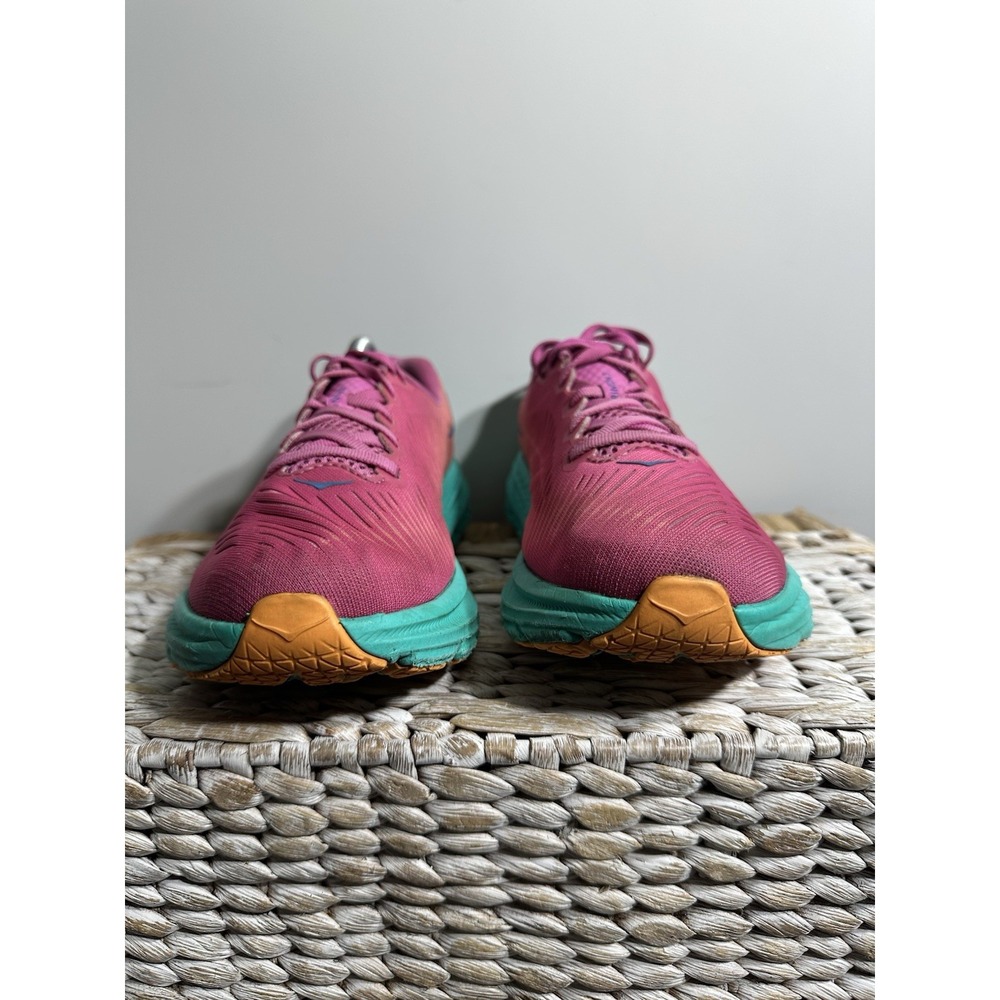 Hoka One One Women Rincon 3 Shoes Pink Blue Sneakers 1119396PPAT Size 7.5B - Picture 2 of 8